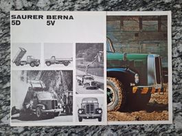 Faltprospekt Saurer / Berna 5D / 5V