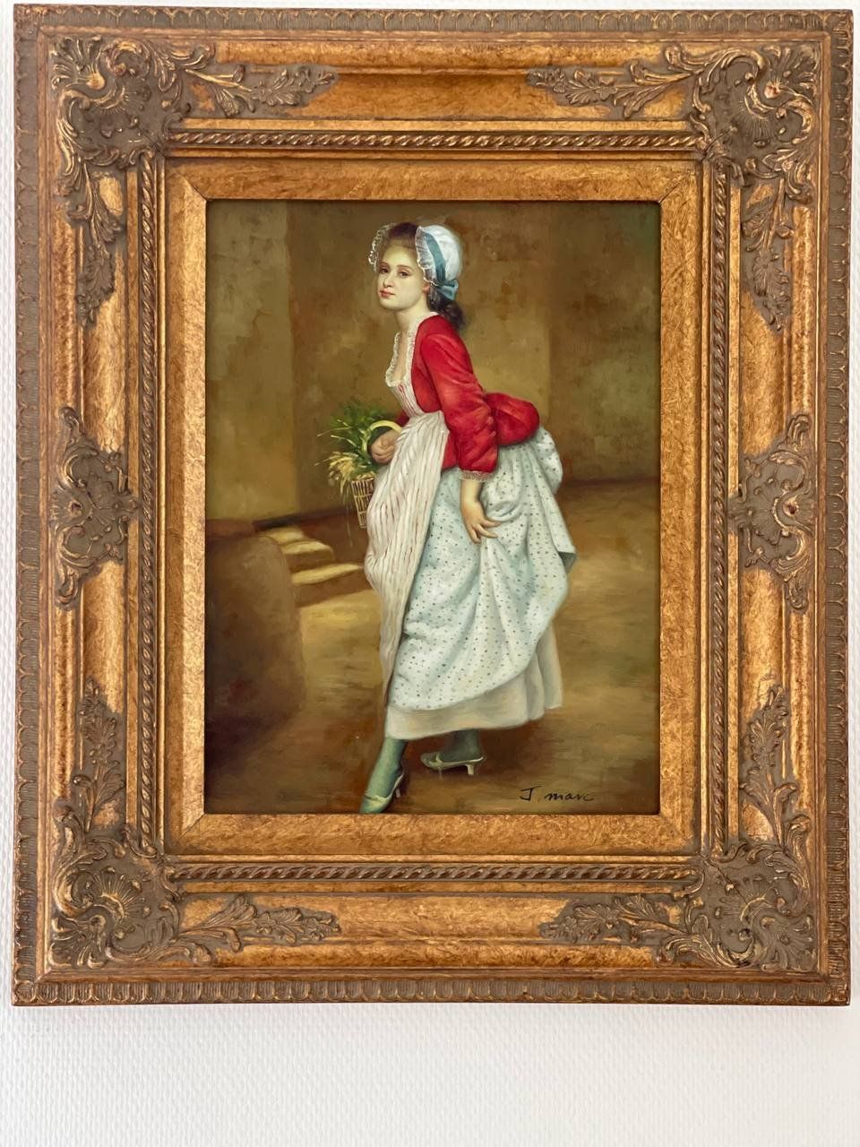 Dipinti: Zimmermädchen nach Gustave Jean Jacquet – Usato da Basel venduto da mar_x8