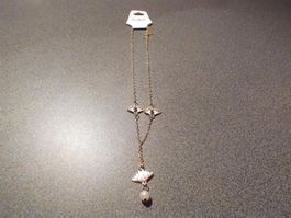 Kette goldfarbig, Anhänger Auge