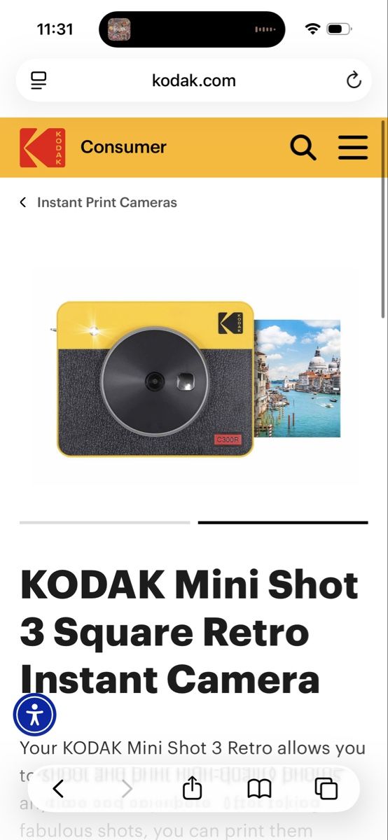 Kodak Appareil photo: KODAK Mini Shot 3 Retro Instant Camera with 60 sheets – Neuf (Voir description) à Pully par Lol_s 1