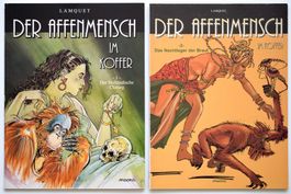 2x AFFENMENSCH IM KOFFER Comic-Sammlung Konvolut Lot Lamquet
