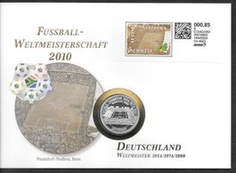 Münzbrief Fussball WM 2010 Südafrika Deutschland Weltm. 1954