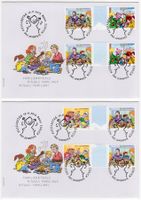 FDC 2015 Pro Juventute Serie mit Zwischensteg aus MH