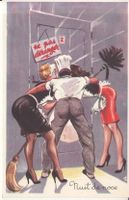 Humorkarte Nuit de Noce, um 1940