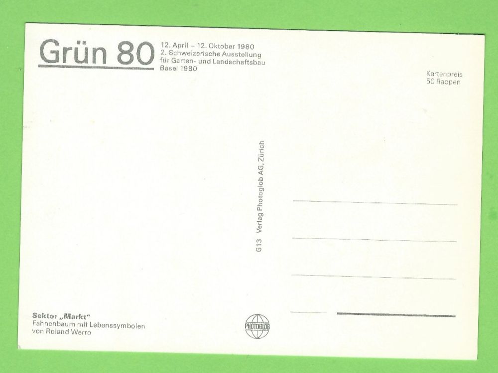 Cartoline postali: Grün 80 Basel – Usato da Zürich venduto da t24_de 1