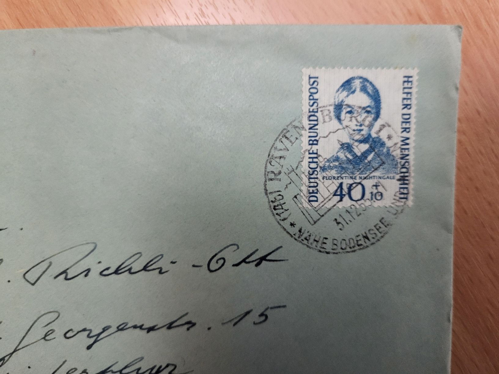 Tutti i francobolli: 1955, Brief nach Winterthur von Ravensburg – Usato da stäfa venduto da brandy66 1