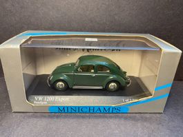 VW Käfer 1200 Export Pastellgrün - Minichamps 1:43 OVP
