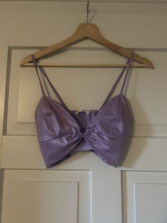 Tally Weijl Top Lila Sommer Crop Top, Grösse S,mit Flecken 