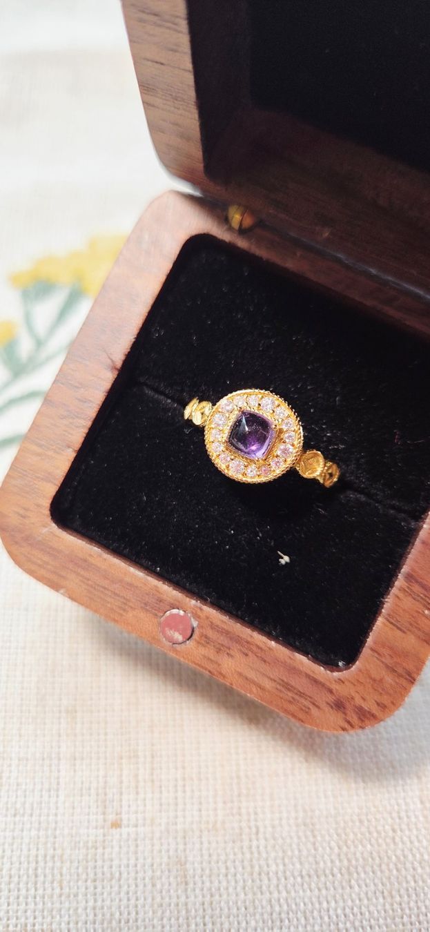 Anelli: NEW - S925 Amethyst Ring (Adjustable) – Nuovo (secondo la descrizione) da Zürich venduto da cin_wcf6 4