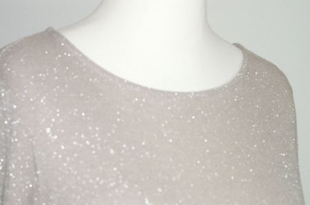 glänzender schlichter Pulli, Street one, Gr. 36, sand/silber