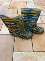 Gummistiefel Gr. 32, blau-orange-gelb "Space"