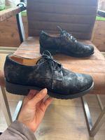 Lapede Damen Halbschuhe Schwarz Metallic / Gr.39 NEU