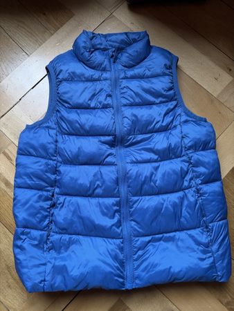 Daunenweste blau Grösse 128 Migros guter Zustand