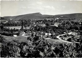 Reinach BL Flugaufnahme Zeltplatz , 1960