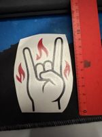 Vinyl-Sticker - Devils Horns / Pommesgabel / Metalhead