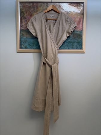Leinen Wickelkleid, Maddison, Grösse 38