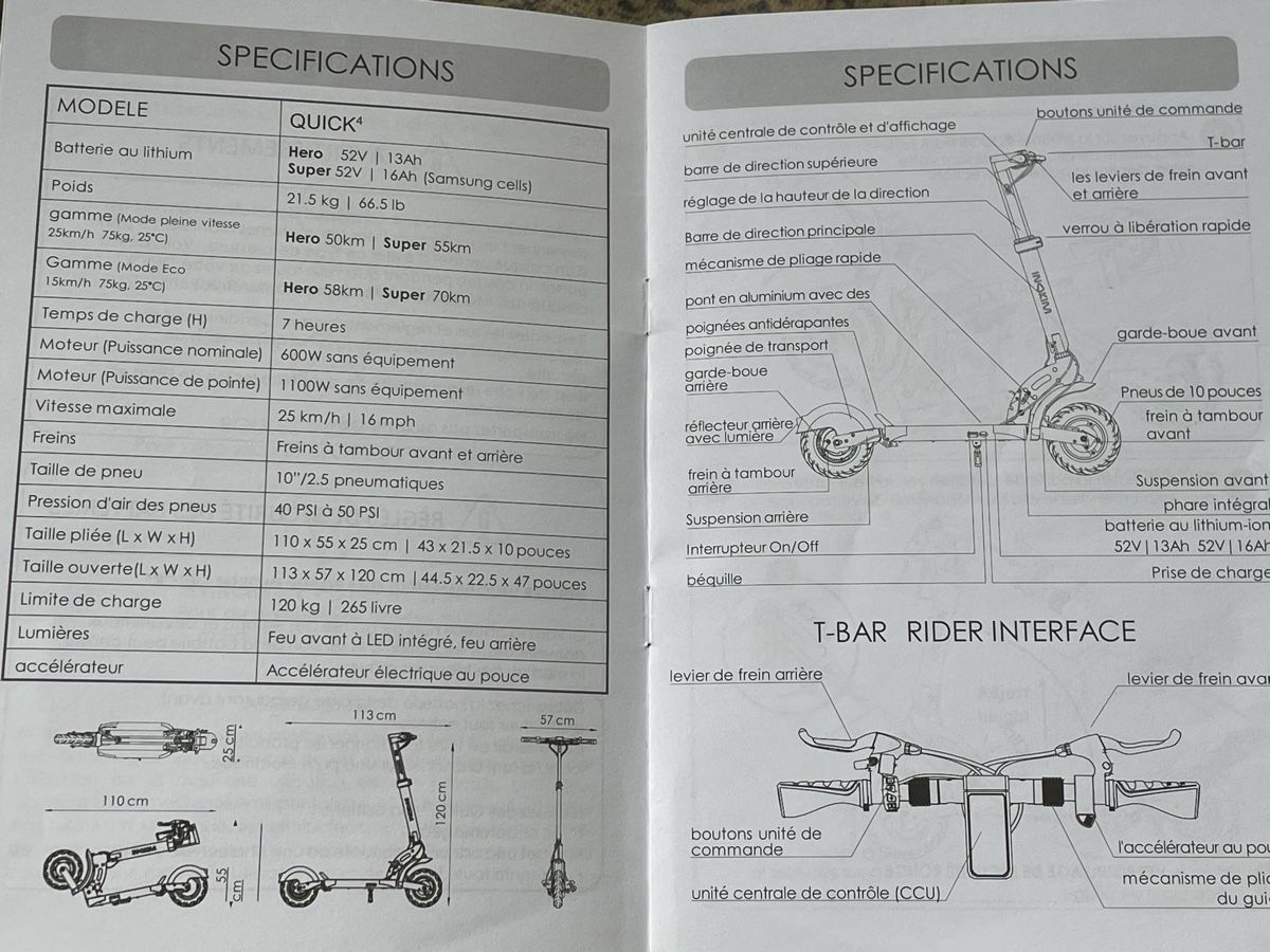 Scooters: Inokim Quick 4 Super e-Trottinette / scooter – Gebraucht aus Ehrendingen von renue 5