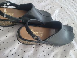 Rieker Clogs Schwarz Korkfussbett Grösse 40 guter Zustand