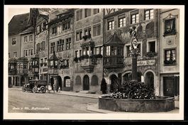 AK Stein a. Rh., Rathausplatz, Gasthof Zur Sonne