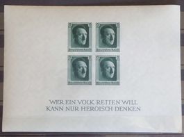 1937: 1. Nationale Briefmarkenausstellung, Block *
