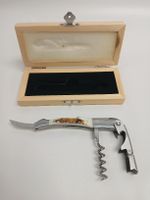 NEW! LAGUIOLE DOUBLE HINGE corkscrew with Wooden Box - Gift!