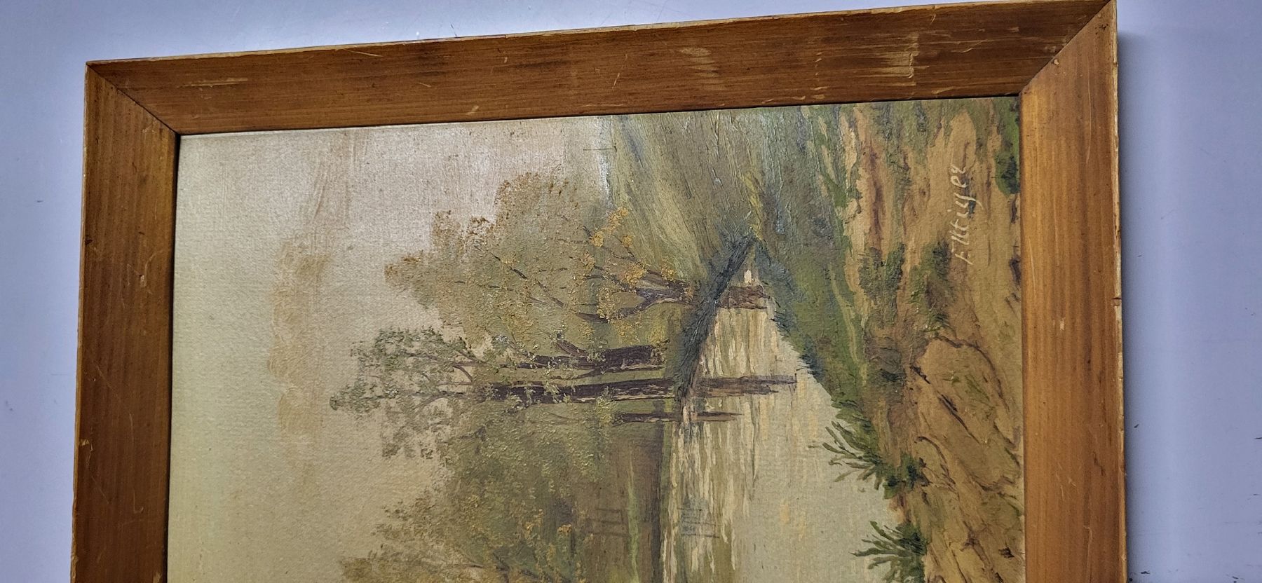 Gemälde: Gemälde Landschaft auf Holz gerahmt – Gebraucht aus Figino von mayam63 4