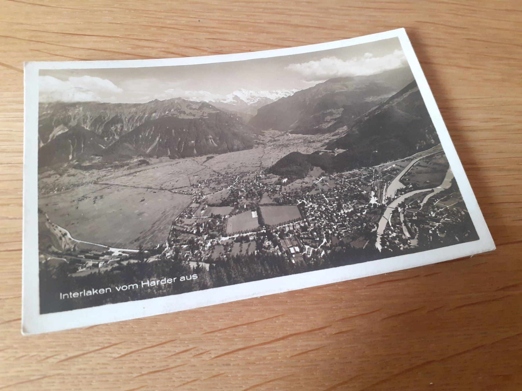 Cartoline postali: INTERLAKEN vom HARDER aus - 1926 – Usato da Winterthur venduto da Ornyx7