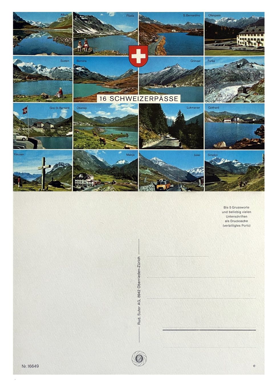 Cartoline postali: Schweizer Alpenpässe Maloja Julier Postauto FBW C40U – Nuovo (secondo la descrizione) da Bern venduto da AWiBe