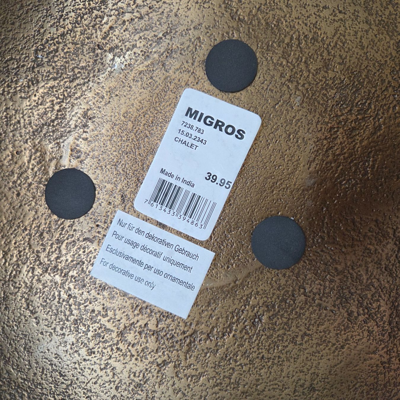 Migros Tutte le decorazioni: Dekorative Holzschale & Metallschale bronze – Nuovo (secondo la descrizione) da Nendeln venduto da witr_gliabt 4