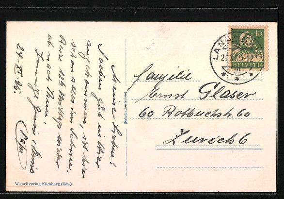Cartoline postali: Langnau i. /E., Panorama der Ortschaft – Usato da Berlin venduto da bartko-reher 1