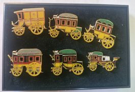 Pins Kutsche, 6 Stk., Top Zustand, Sammlerstücke 