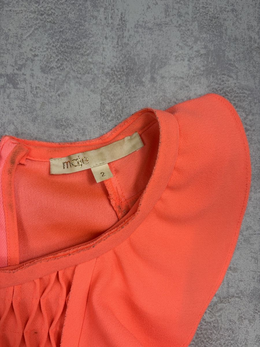 Maje Kleider: Robe Maje Retta Corail à Volants - Taille 2 (M) – Neu (gemäss Beschreibung) aus Hauterive NE von Leo_o 1