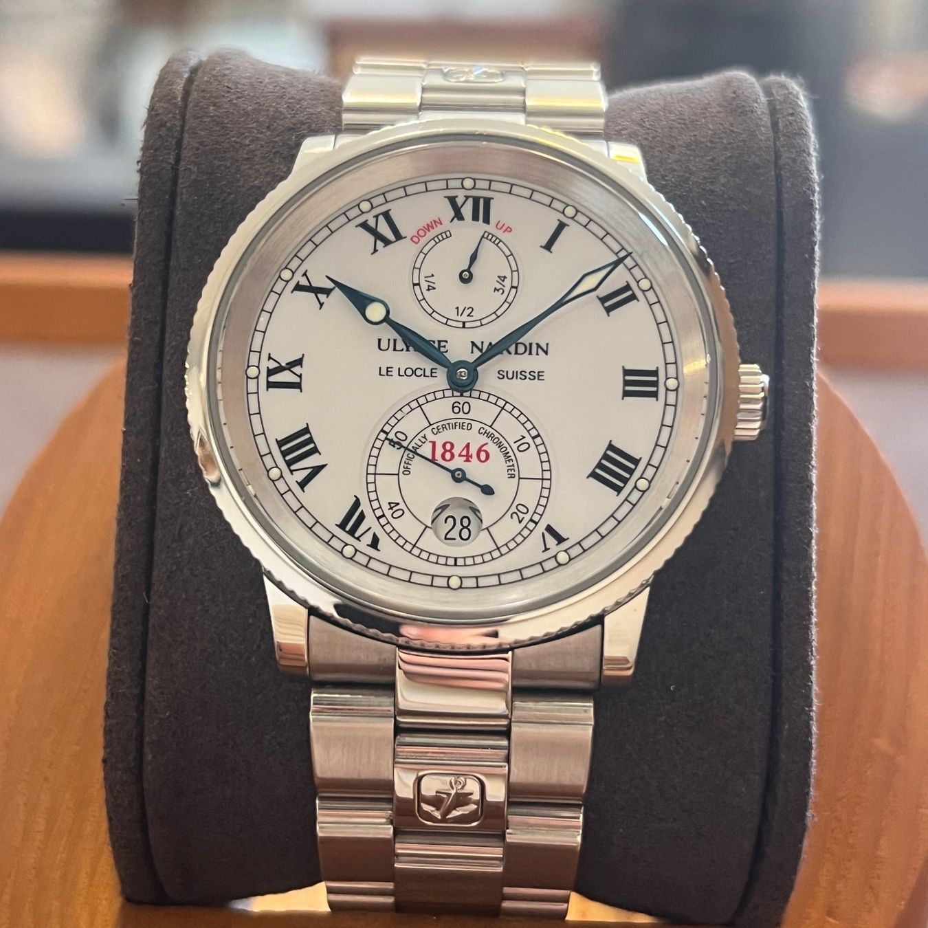 Ulysse Nardin Montres: Ulysse Nardin Marine White Dial Full Set 263-22 – D'occasion à Carouge GE par Watchaser