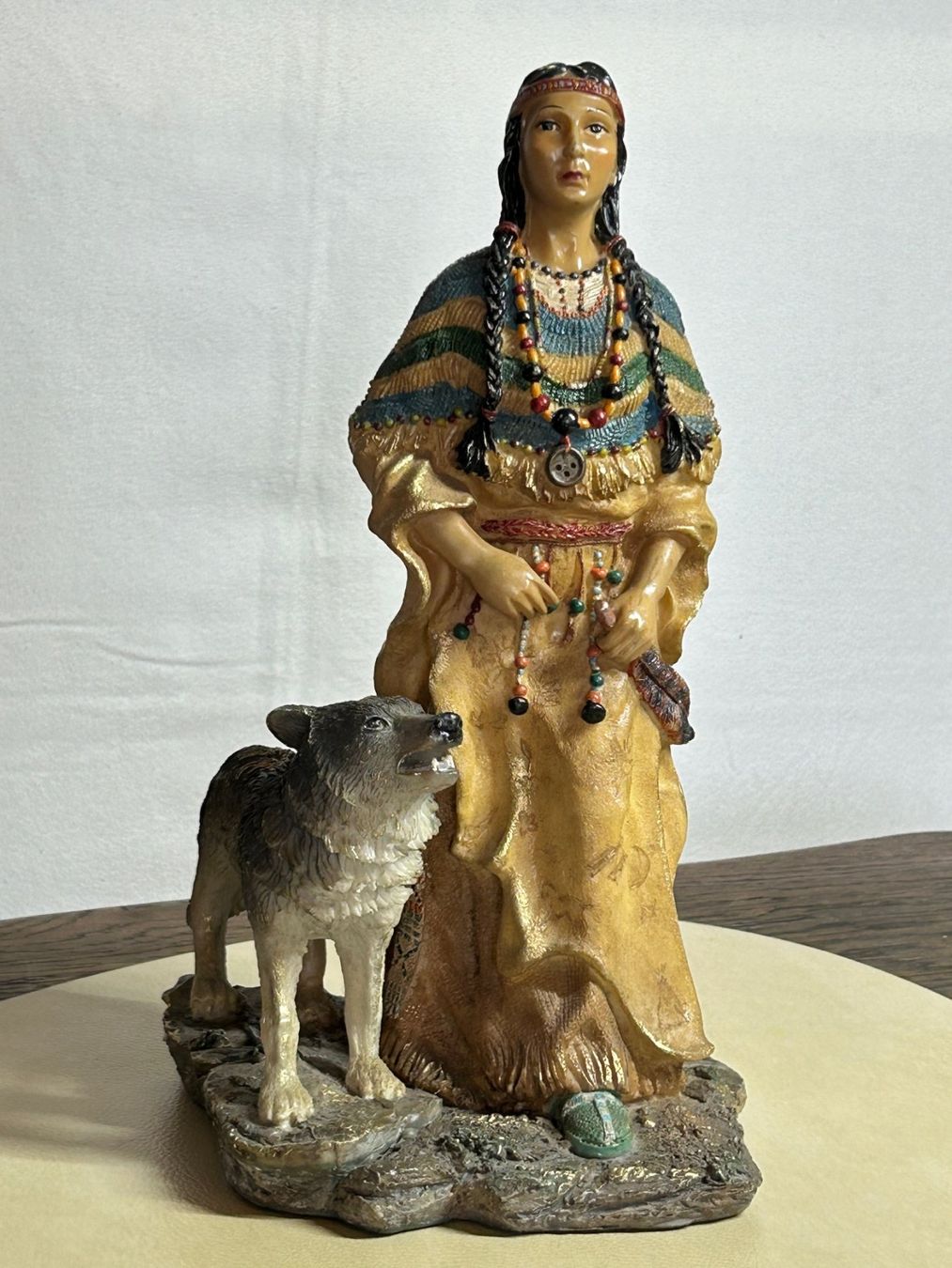 Sculture & Statue: Indianerin (Squaw) mit Wolf – Nuovo (secondo la descrizione) da Rocourt venduto da Vijay02