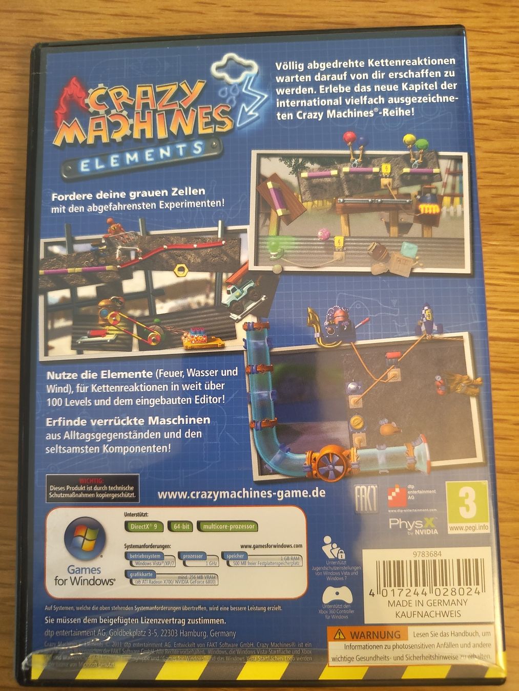 Giochi: PC Spiel Crazy Machines Elements Games for Windows gut – Usato da Langenthal venduto da Tisii_02 2