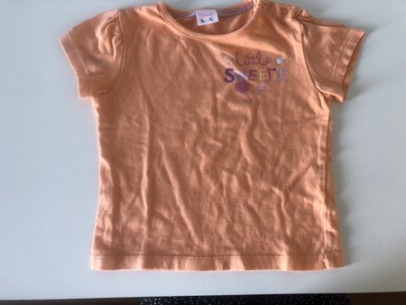 Süsses T-Shirt Gr. 74 in Orange mit Aufdruck "Sweetie"