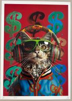 Death: Warhol Dollar Cat, POP Art, signiert 84/100
