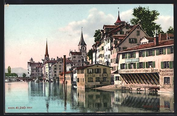 Cartoline postali: Zürich, Schipfe, mit Buchbinder R. Broc – Usato da Berlin venduto da bartko-reher
