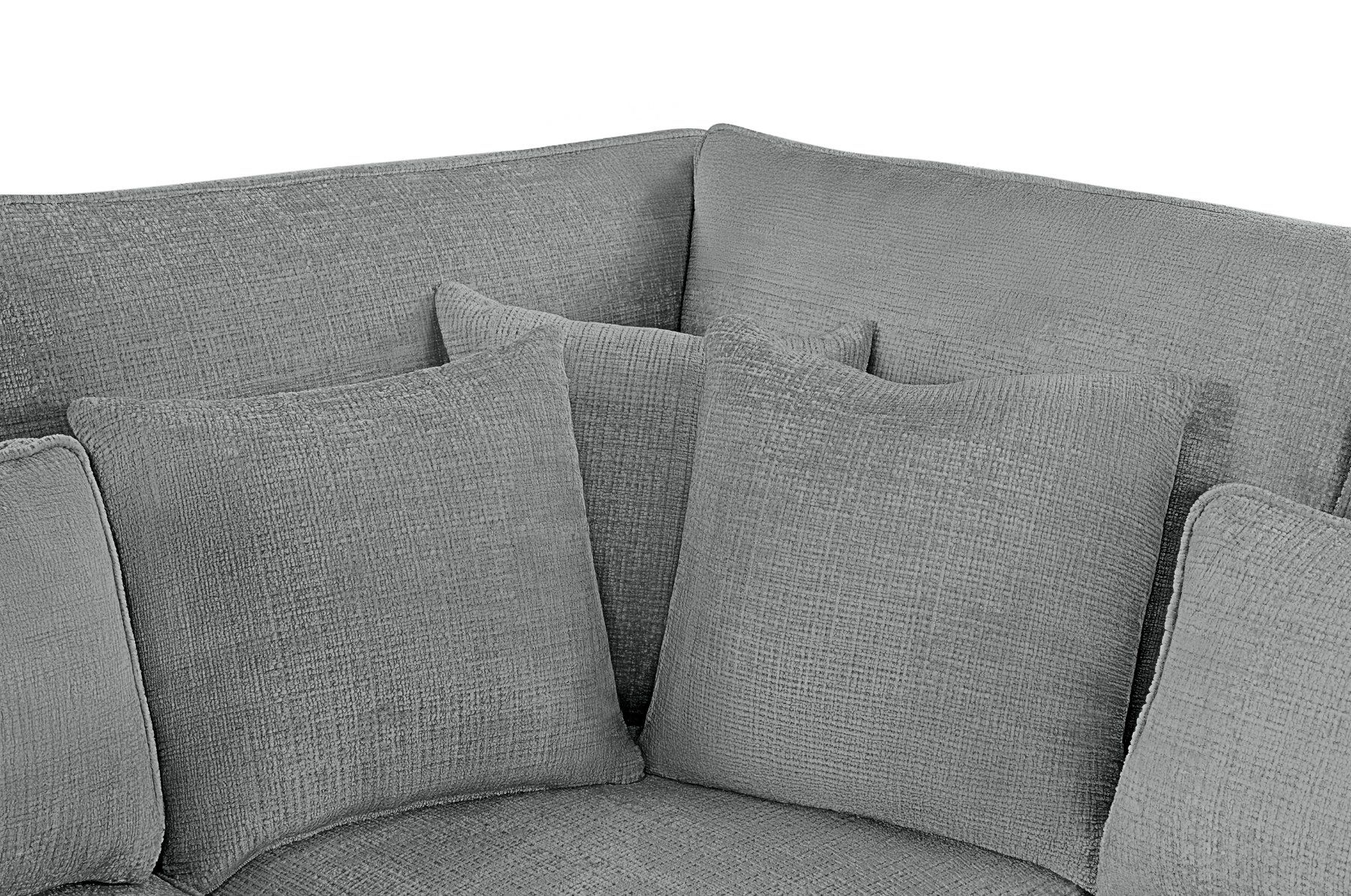 Divani: DESIGN ECKSOFA WEBSTOFF GRAU INKL NIERENKISSEN -50% – Nuovo e nell'imballaggio originale da Recherswil venduto da Moebel_Outlet 7
