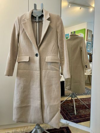 Beige Mantel Stradivarius Grösse S Herbst Winter