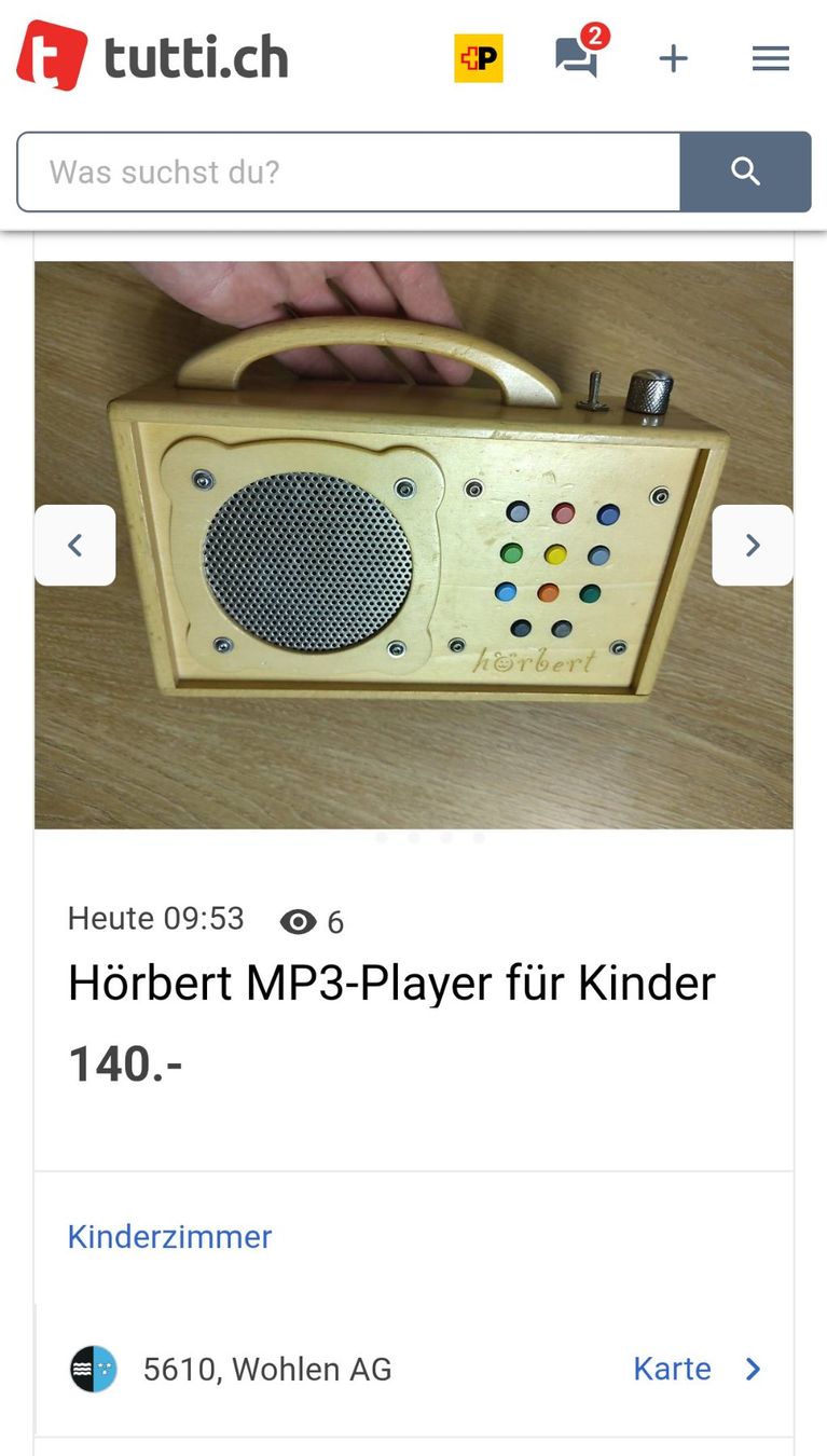 Hörbert Tragbarer Mediaplayer: Hörbert MP3-Player für Kinder – Gebraucht aus Wohlen AG von gnabbr