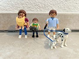 Playmobil Set - Familie mit Kind, Baby und Hund