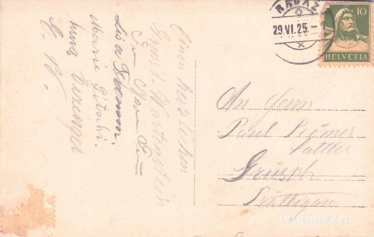 Ansichtskarten: Bad Ragaz SG // 1925 Hotel Wartenstein – Gebraucht aus Basel von intermezzo12 1