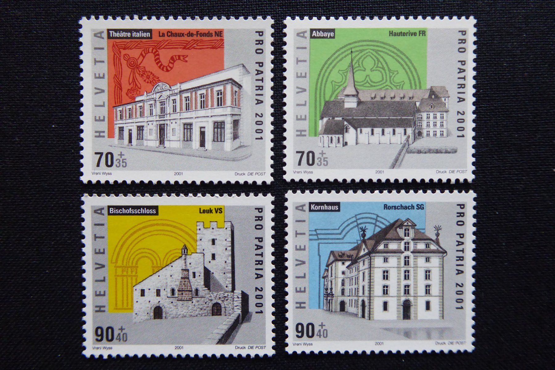 Tutti i francobolli: (t620) 2001: Pro Patria B272 - B275 ** – Nuovo (secondo la descrizione) da Basel venduto da scholle50