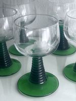 5-Vintage Römer Weingläser – Weinlaub & Trauben Gravur 0.1L