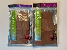 Halterlose Strümpfe, Keep Cool (Migros), Gr. S (Farbe Cognac