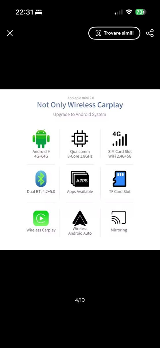 Navigation: CarPlay AI Box Android 9 Qualcomm 8-Core 4G LTE – D'occasion à Bürglen UR par Cardosoluis 2