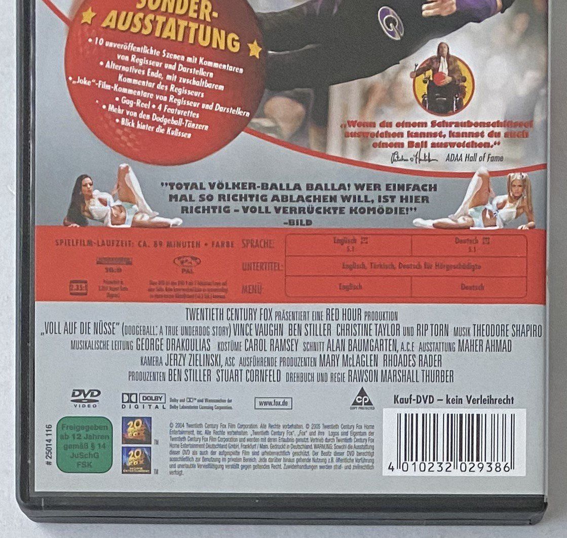 Tutti i DVDs: Voll auf die Nüsse, DodgeBall – Usato da Flums venduto da Asquillo 2