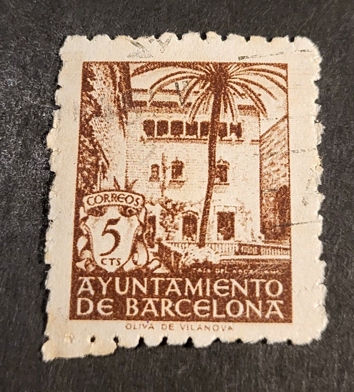 Tutti i francobolli: Spanien - Barcelona 1945 alte briefmarke – Usato da St Gallen venduto da Stampsalshobby