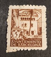 Spanien - Barcelona 1945 alte briefmarke